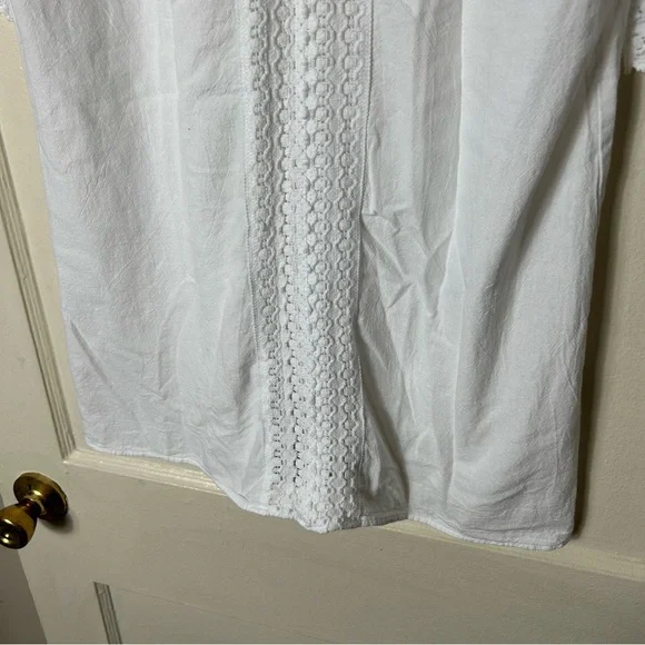 Seaspice Resort wear white crochet peruvian cotton coverup dress S - Picture 4 of 10